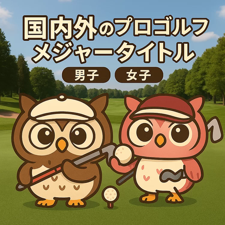 日本人選手が挑む国内外のプロゴルフメジャータイトル【男女別】
