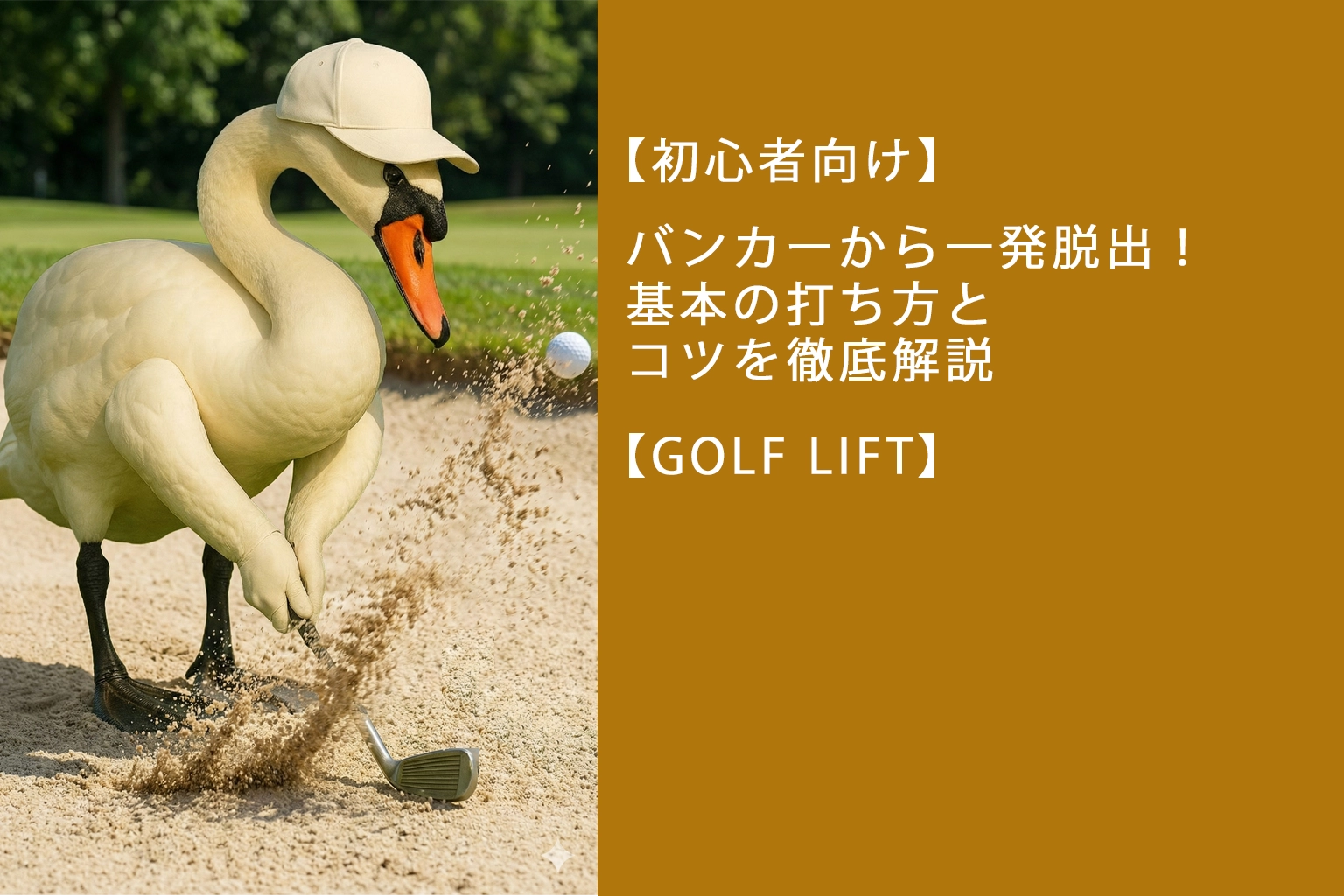 【初心者向け】バンカーから一発脱出！基本の打ち方とコツを徹底解説 【GOLF LIFT】