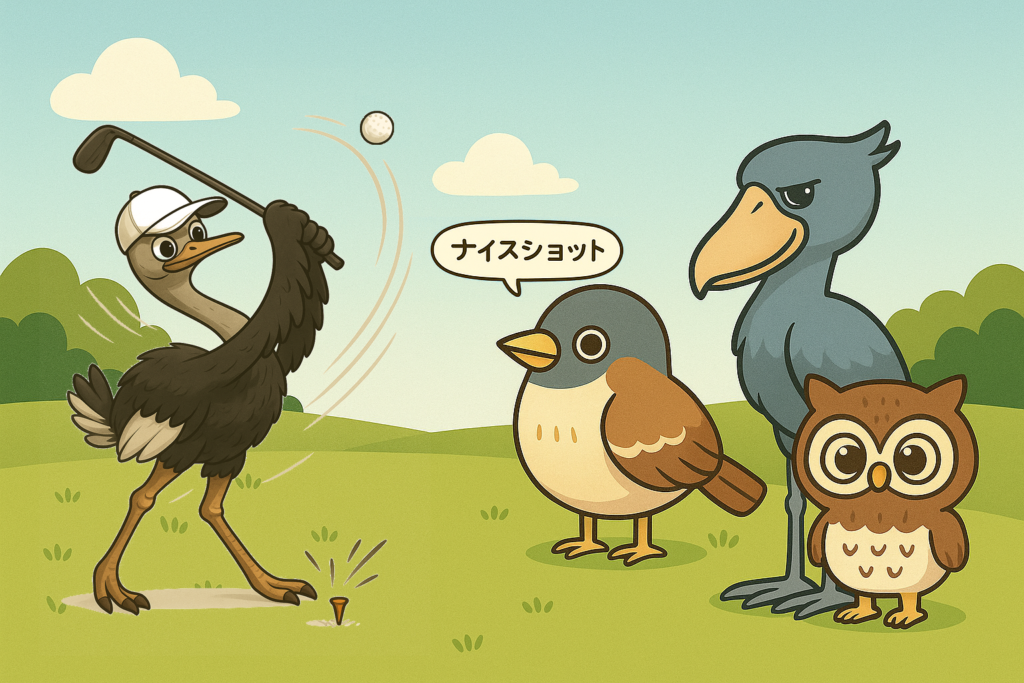 【４コマ漫画】ゴルフマナーの基本｜アドレスが長すぎるのはNG！【GOLF LIFT】