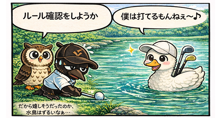 【４コマ】ゴルフで池に入ったらどうする？