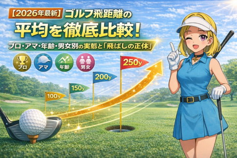 【2026年最新】ゴルフ飛距離の平均を徹底比較！プロ・アマ・年齢・男女別の実態と「飛ばしの正体」