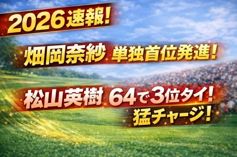 【2026速報】畑岡奈紗が単独首位発進！松山英樹も「64」で3位タイの猛チャージ