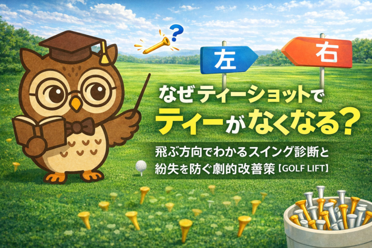 なぜティーショットでティーがなくなる？飛ぶ方向でわかるスイング診断と紛失を防ぐ劇的改善策【GOLF LIFT】