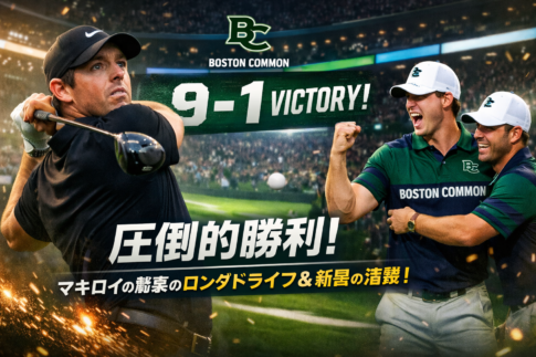【TGL速報】ボストン・コモンが9-1で圧倒！マキロイの超ロングドライブと新星の活躍が光る